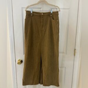 Vici Brown Midi Skirt